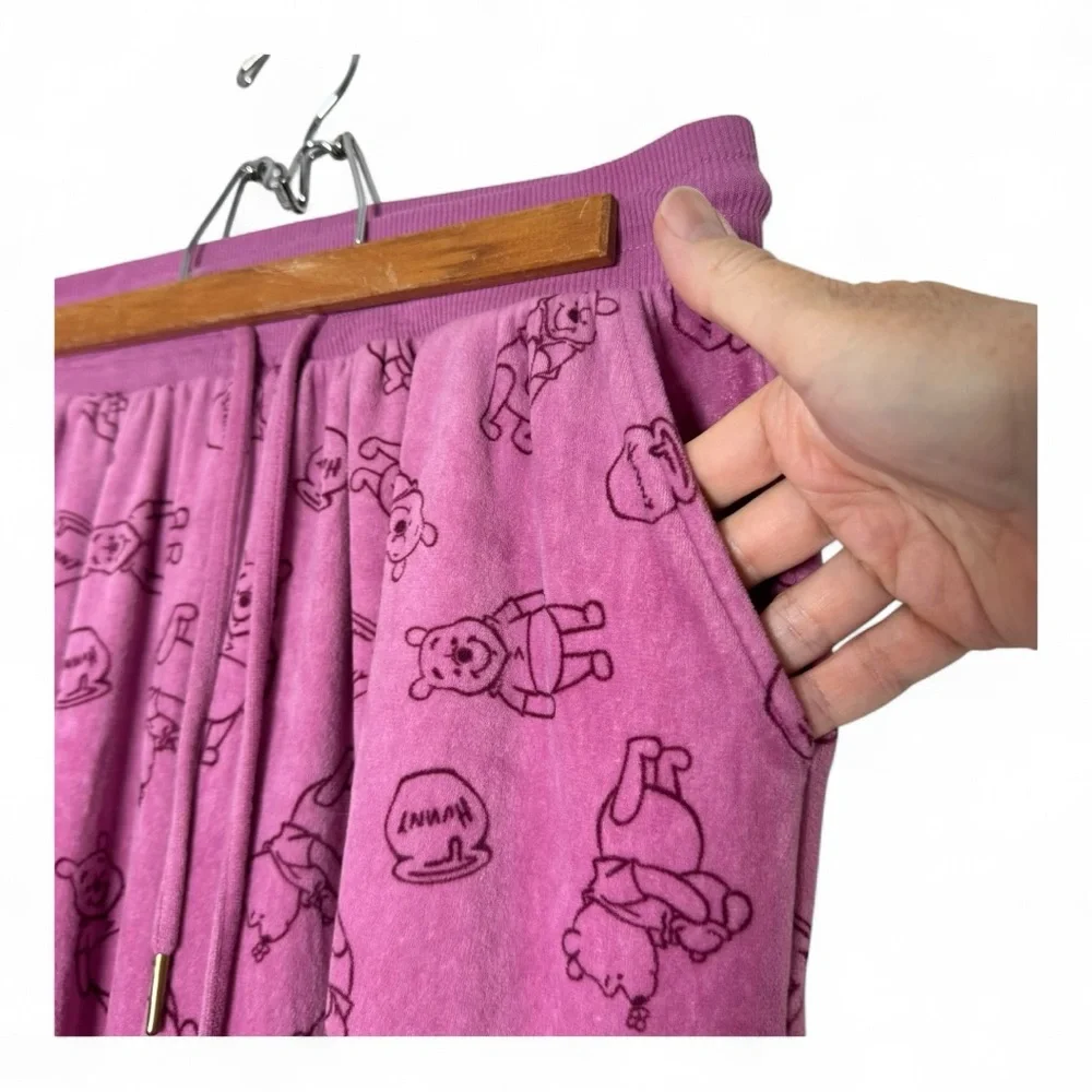 Disney Winnie the Pooh Pajama Set Women’s Small Pink Lounge Sleepwear Cute - Picture 8 of 13